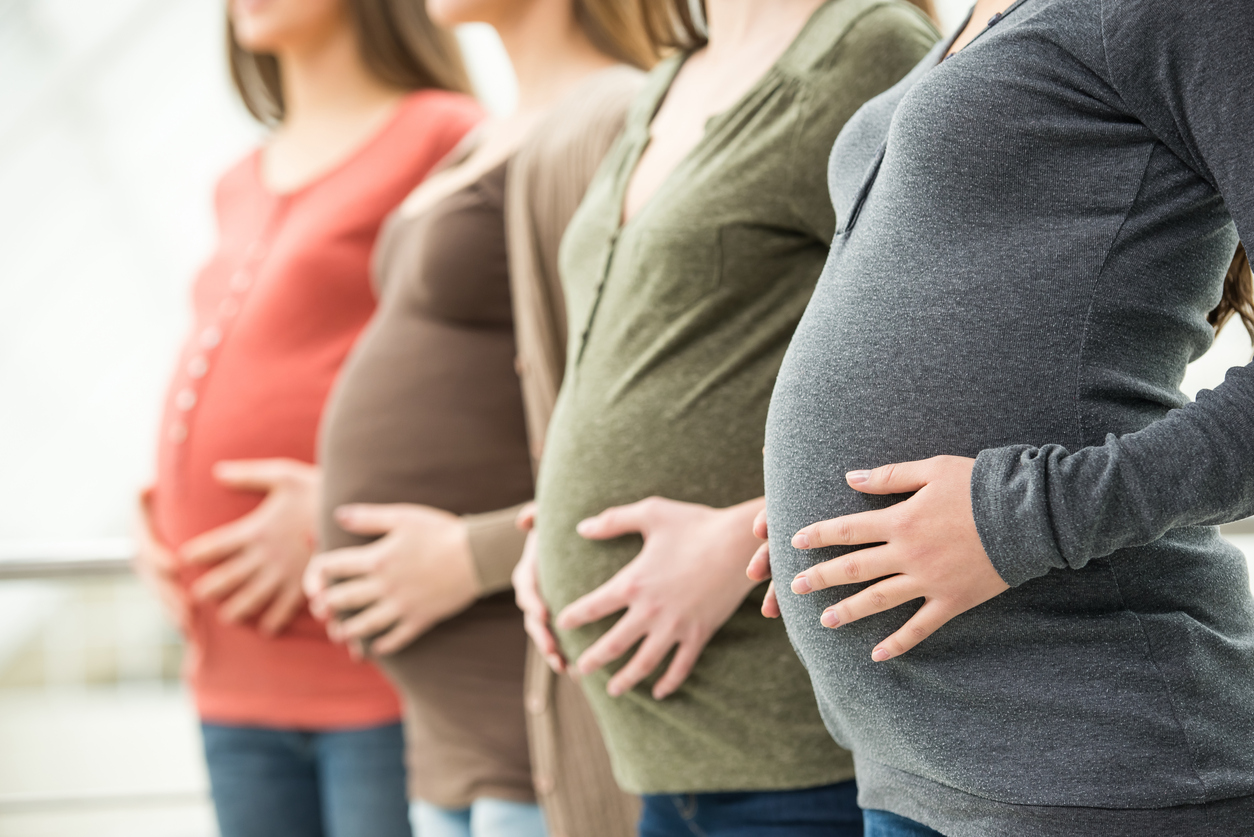 group of pregnant women